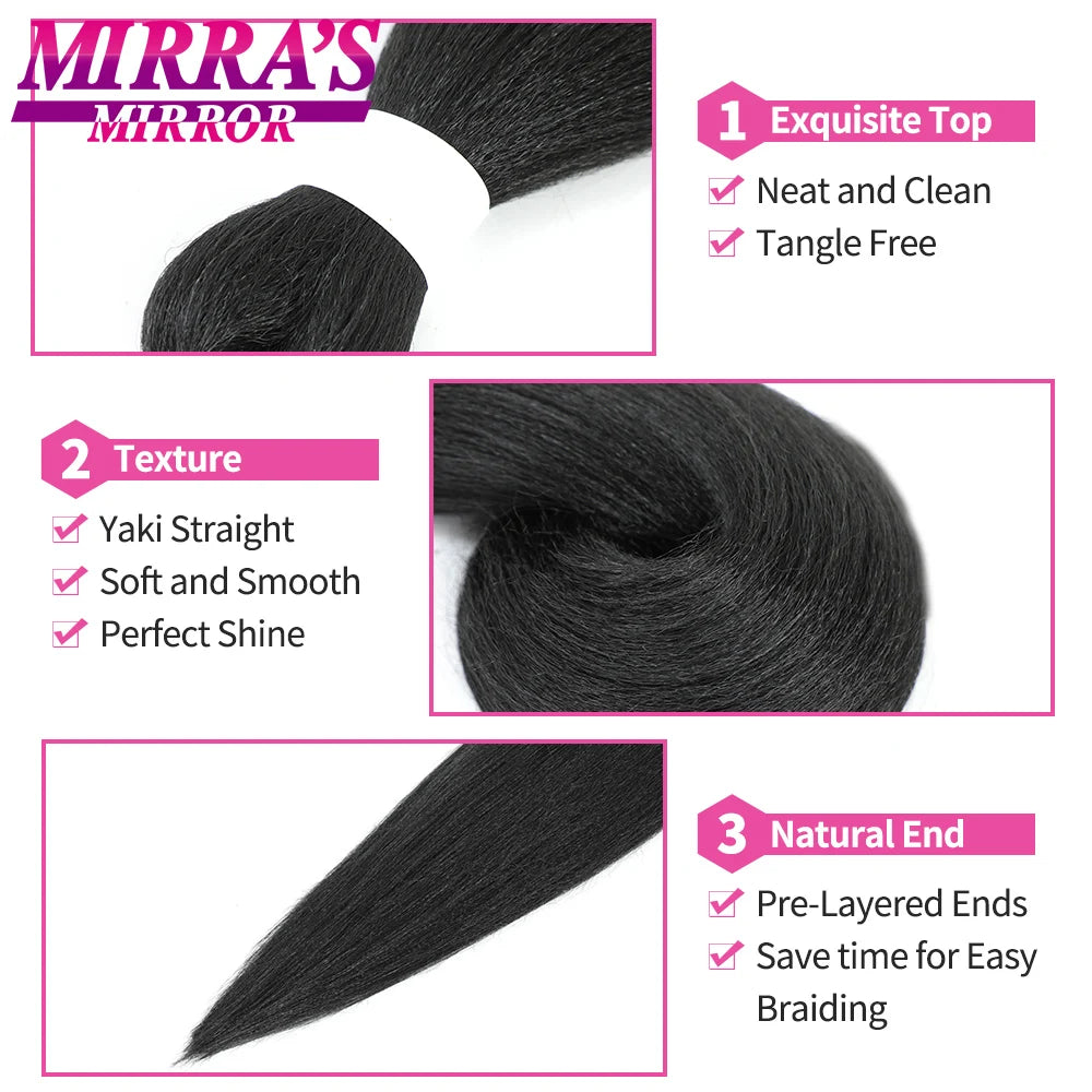 Pre-Stretched Synthetic Yaki Hair Extensions (Bulk)