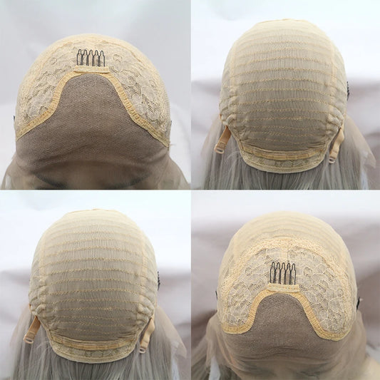 Glueless Synthetic Heat Resistant  Lace Front Loose Wave Wigs