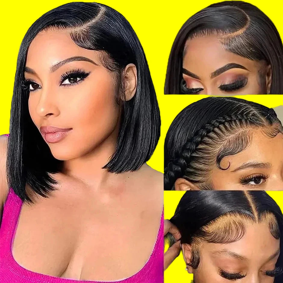 Lace Front Transparent Human Hair Wigs