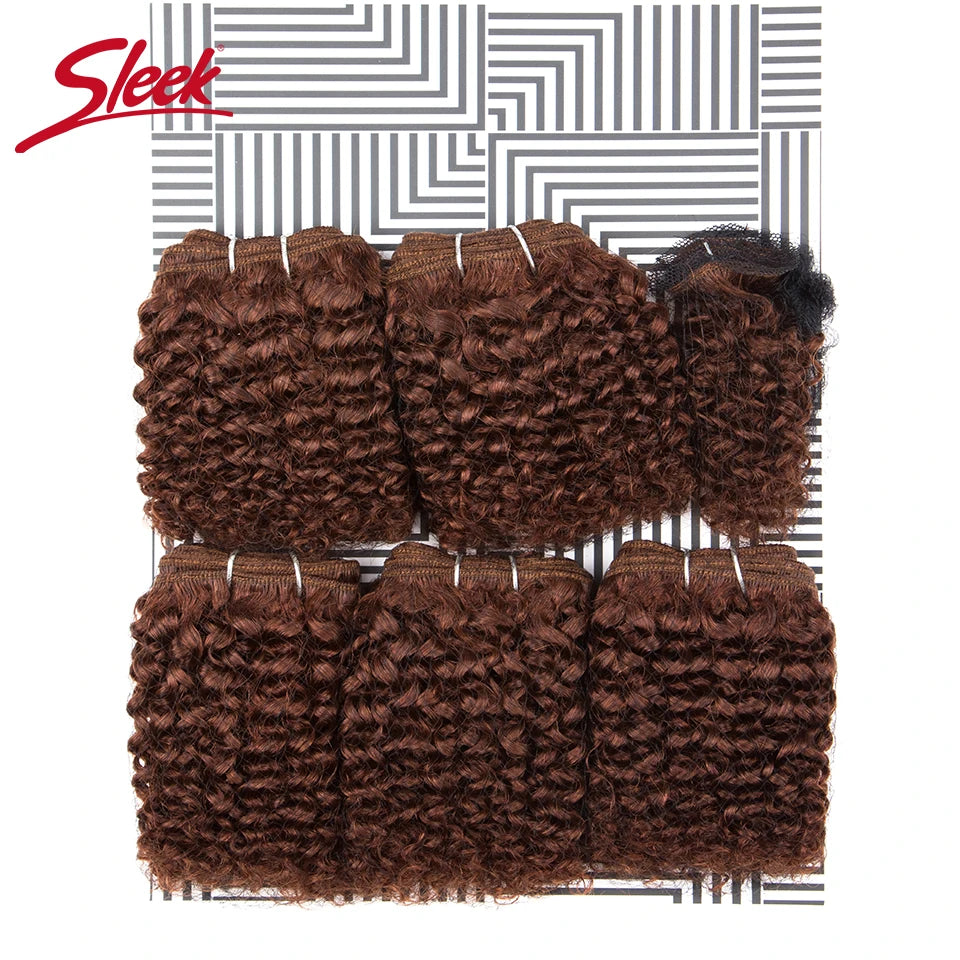 Short Indian Kinky Curly 5-Piece Bundle Set – Premium Remy Human Hair