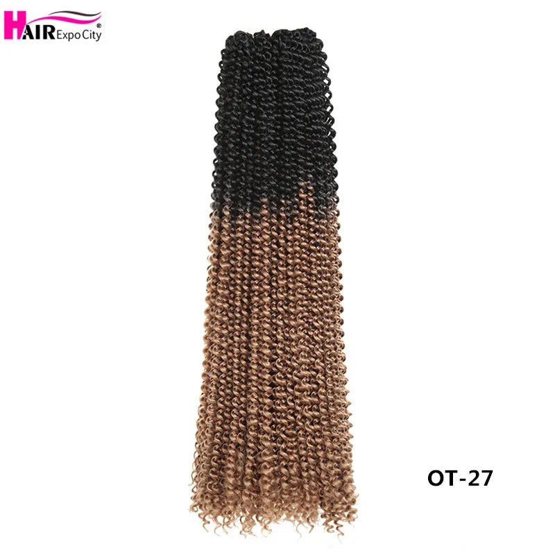 Crochet Synthetic Ombre Pre Twisted Passion Twist Extensions Hair