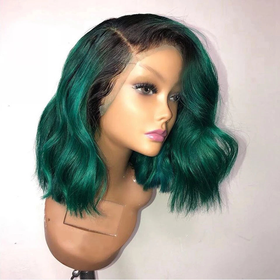 Lace Front Pre Plucked Ombre Bob Human Hair Wigs