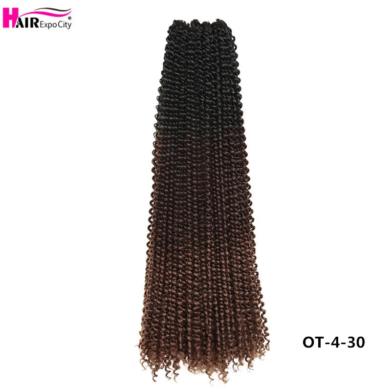 Crochet Synthetic Ombre Pre Twisted Passion Twist Extensions Hair