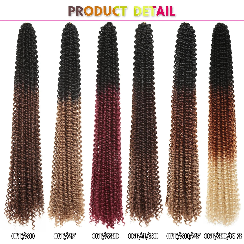 Crochet Synthetic Ombre Pre Twisted Passion Twist Extensions Hair