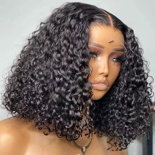 Lace Front Deep Curly Wave  Brazilian Human Hair Wigs
