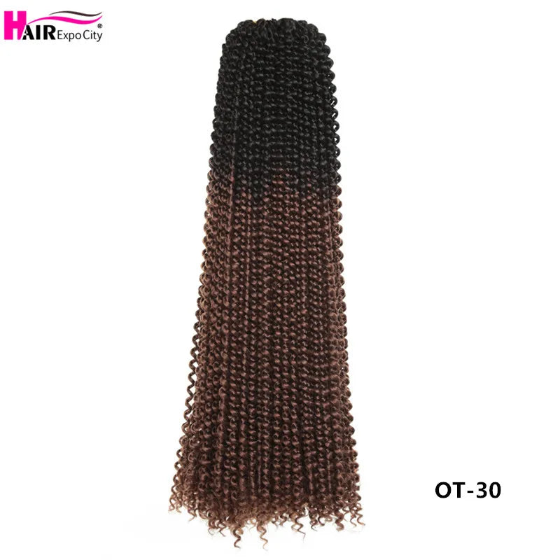 Crochet Synthetic Ombre Pre Twisted Passion Twist Extensions Hair