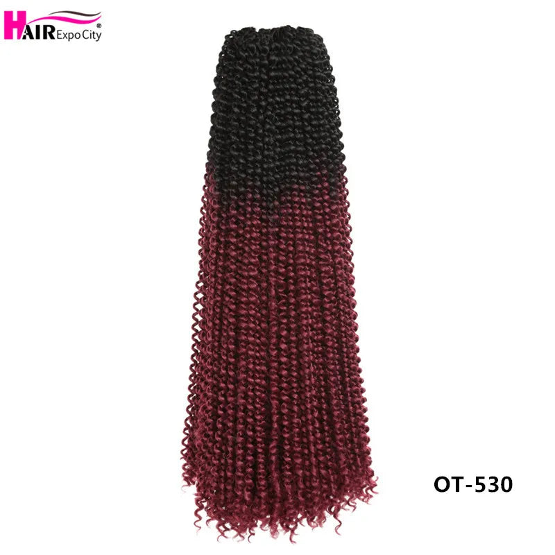 Crochet Synthetic Ombre Pre Twisted Passion Twist Extensions Hair