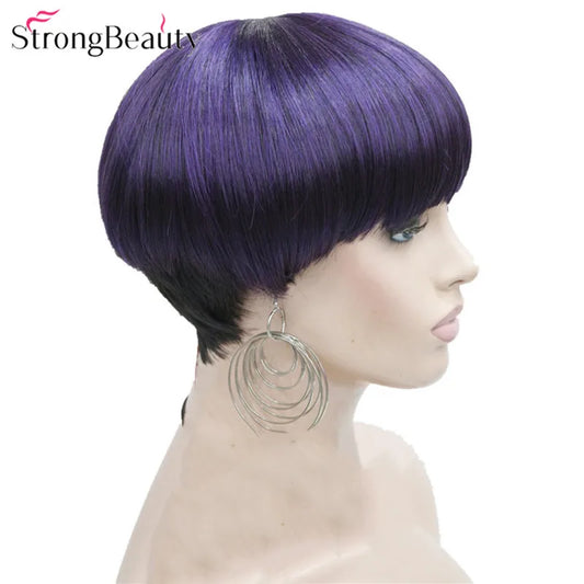 Synthetic Heat Resistant Mushroom Pixie Haircut Wigs