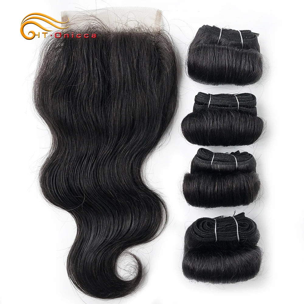 8” Short Bob Body Wave Ombre Remy Human Hair Bundles – Brazilian Hair Weave