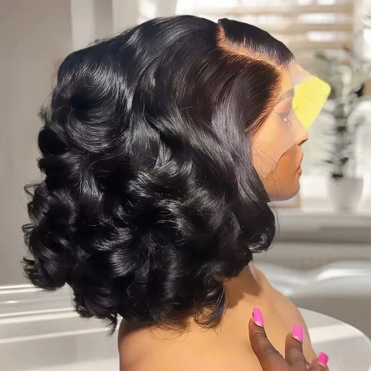 Lace Front Transparent Body Wave Short Bob Wig Human Hair Wigs