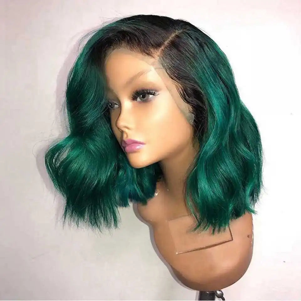Lace Front Pre Plucked Ombre Bob Human Hair Wigs