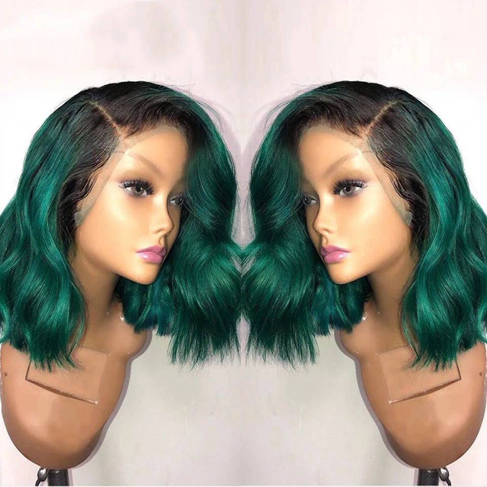 Lace Front Pre Plucked Ombre Bob Human Hair Wigs