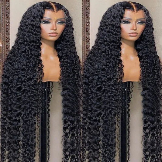 Lace Front Deep Wave Curly Pre Plucked with Baby Hair Human Hair Wig