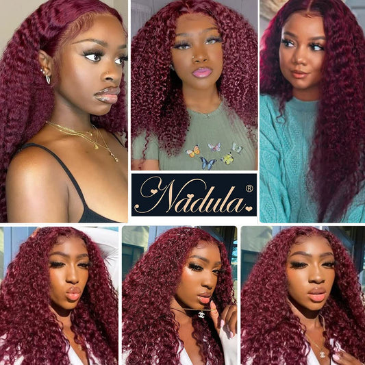 Synthetic Heat Resistant Red Wine Curly Wig