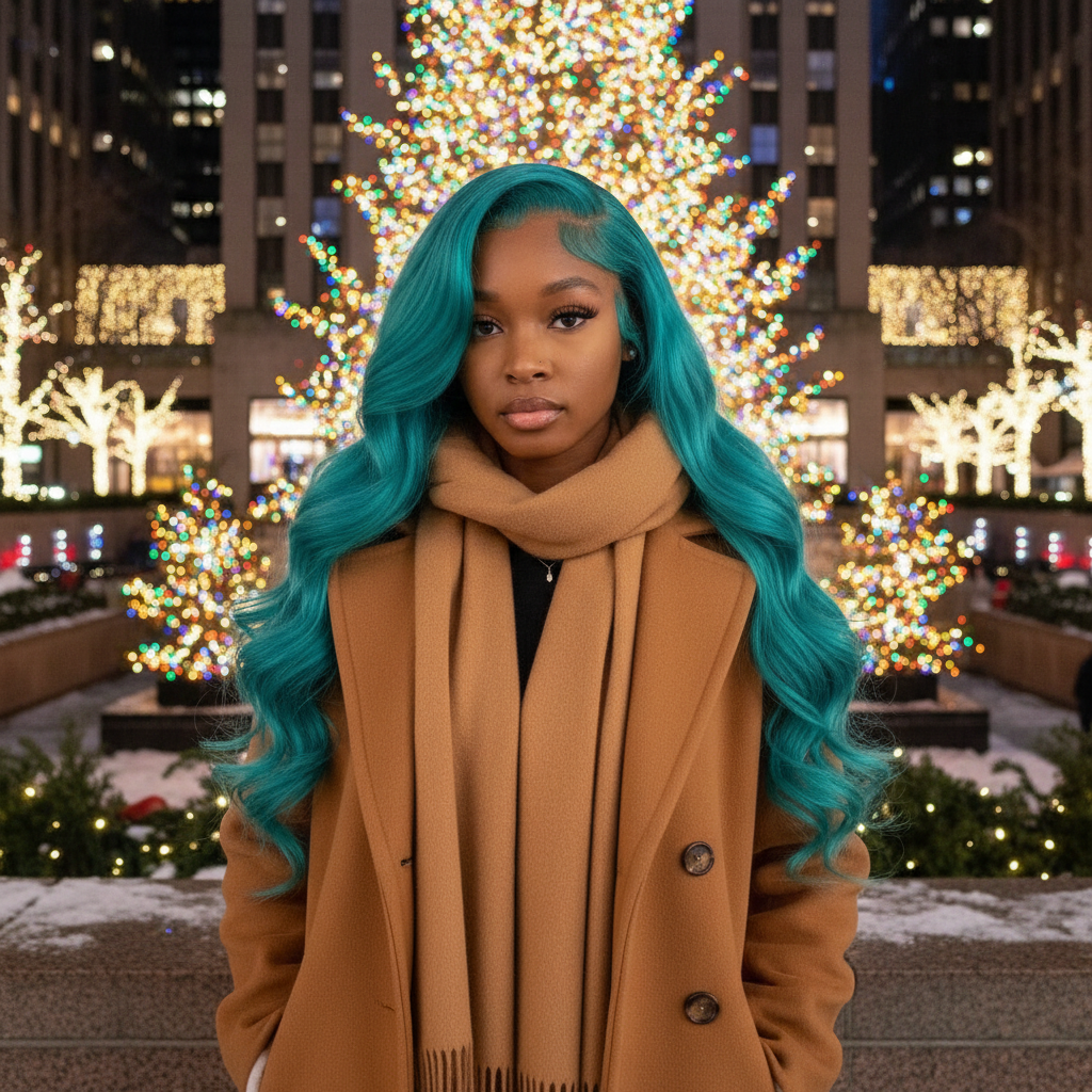 JNETTE CHANEL lace front pre-plucked body wave human hair wig with natural hairline and layered waves, showcasing the lace front detail.