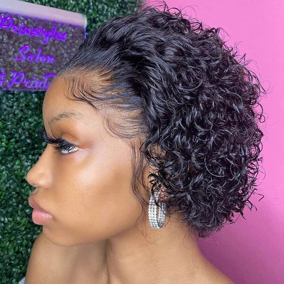 Pixie Cut Lace Front Human Hair Wig