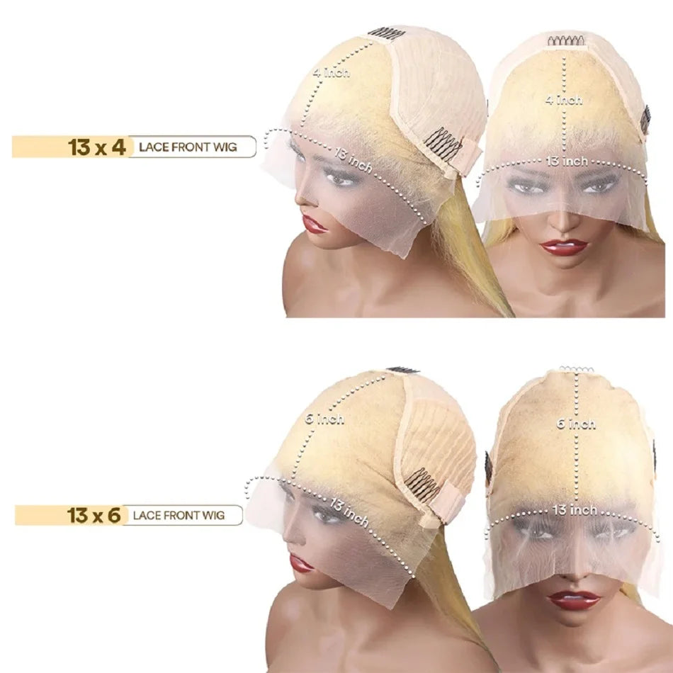 JNETTE CHANEL Lace Front HD Prepluck Blonde Human Hair Wig with natural-looking lace front and full hair strands.