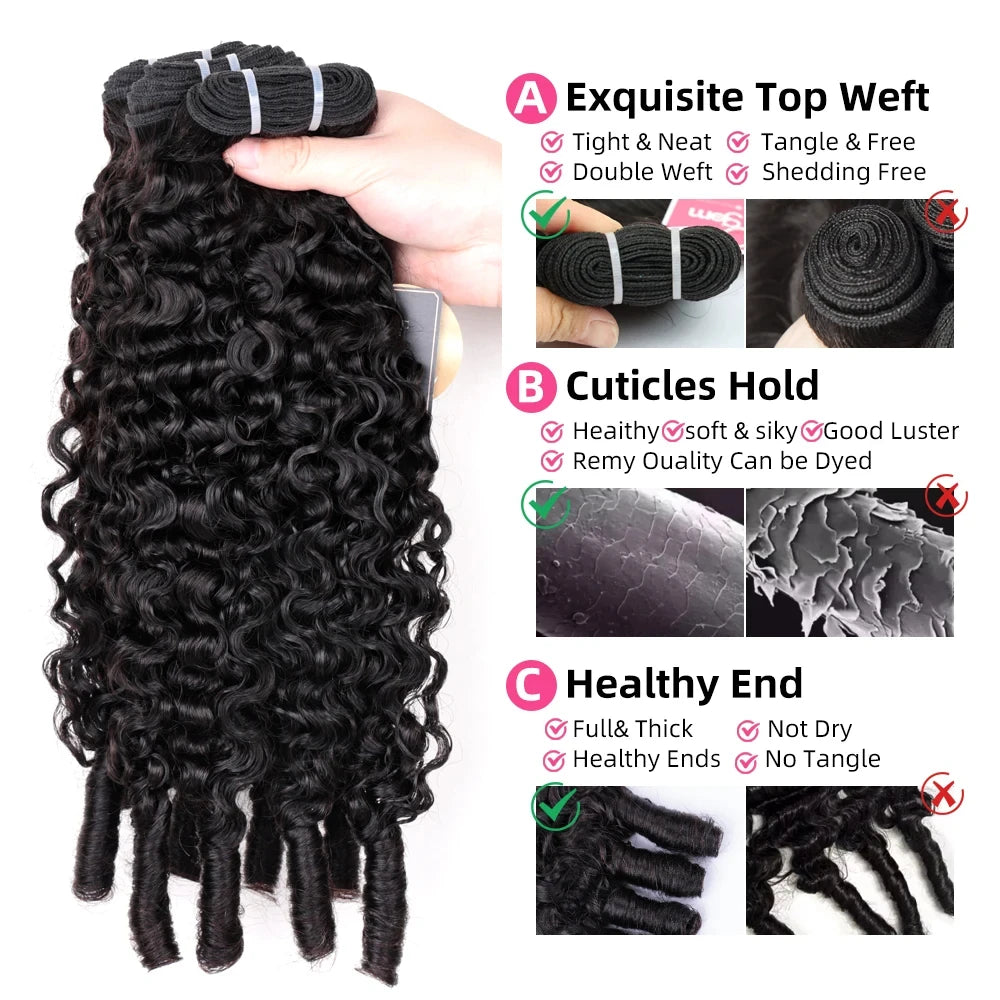 Burmese Curly Human Hair Bundles – Unprocessed Raw  Hair Extensions & Weave