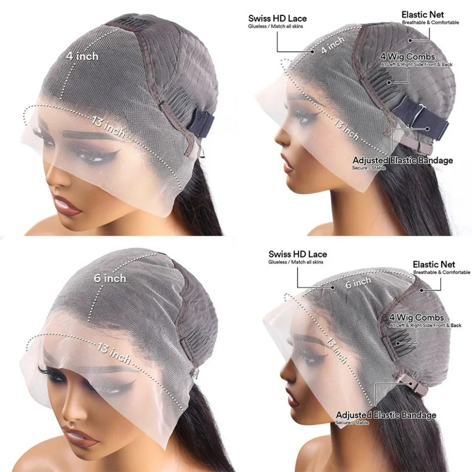 JNETTE CHANEL lace front pre-plucked HD body wave human hair wig with natural-looking lace and styled waves, showcasing detailed hair texture.