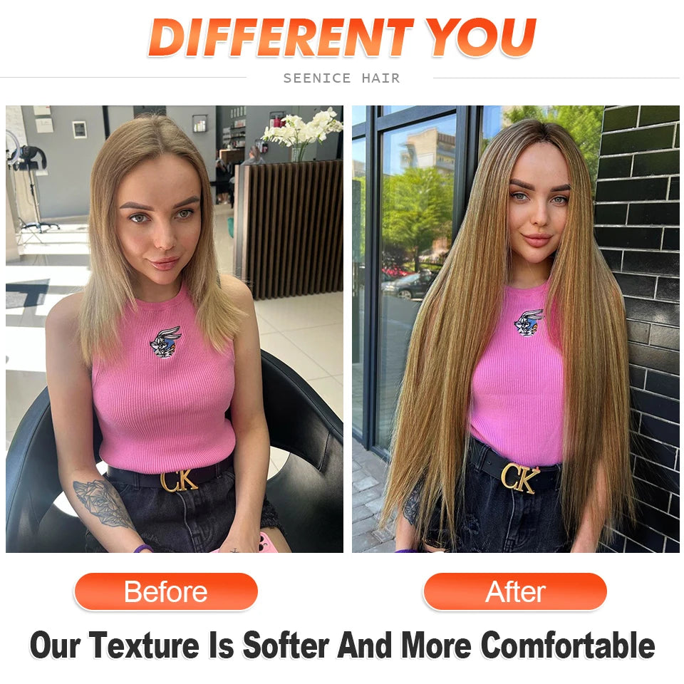 Straight Hair One-Piece Bundle – Heat-Resistant Synthetic Natural-Look Hair Weave Extensions