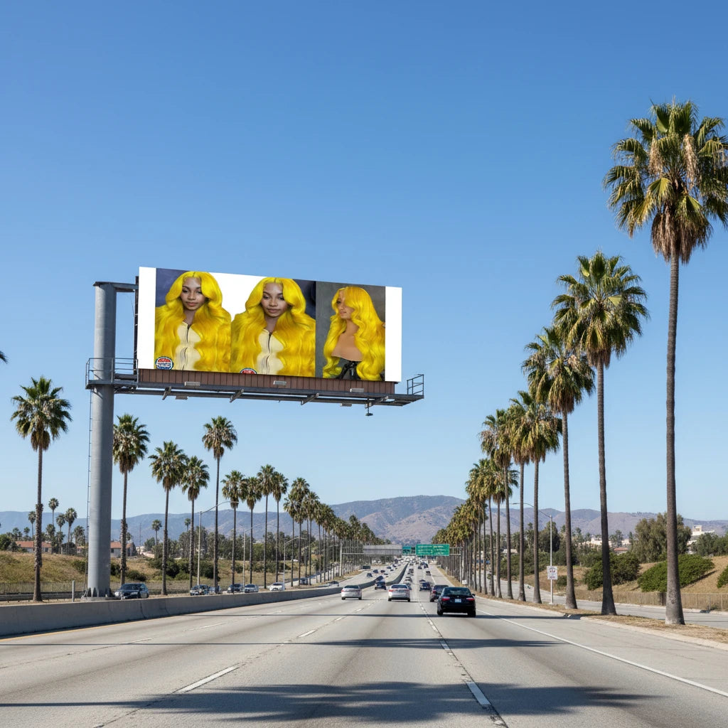 Lace Front Yellow Human Hair Body Wave Wig