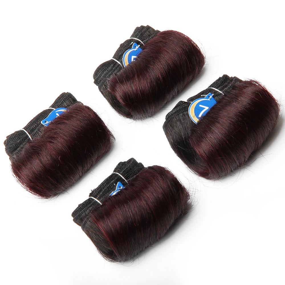 Brazilian Curly Human Hair Weave Bundles – Short-Length Remy Hair Extensions
