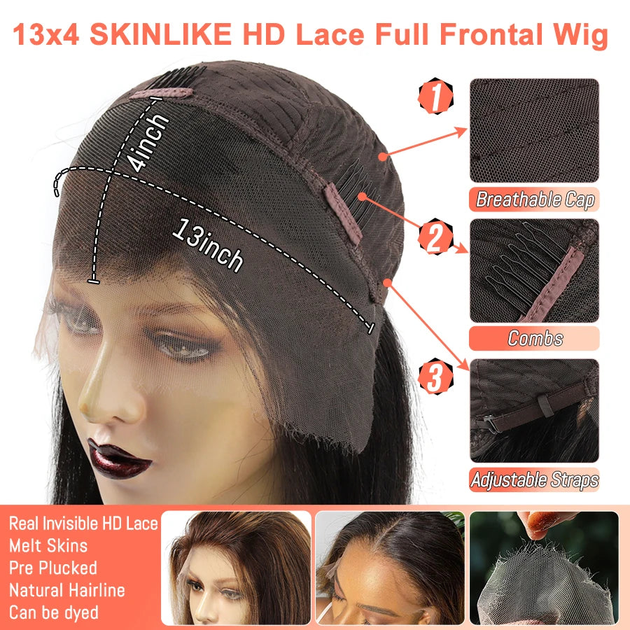 Lace Front Pre plucked  Transparent Pixie Cut  Human Hair Wigs