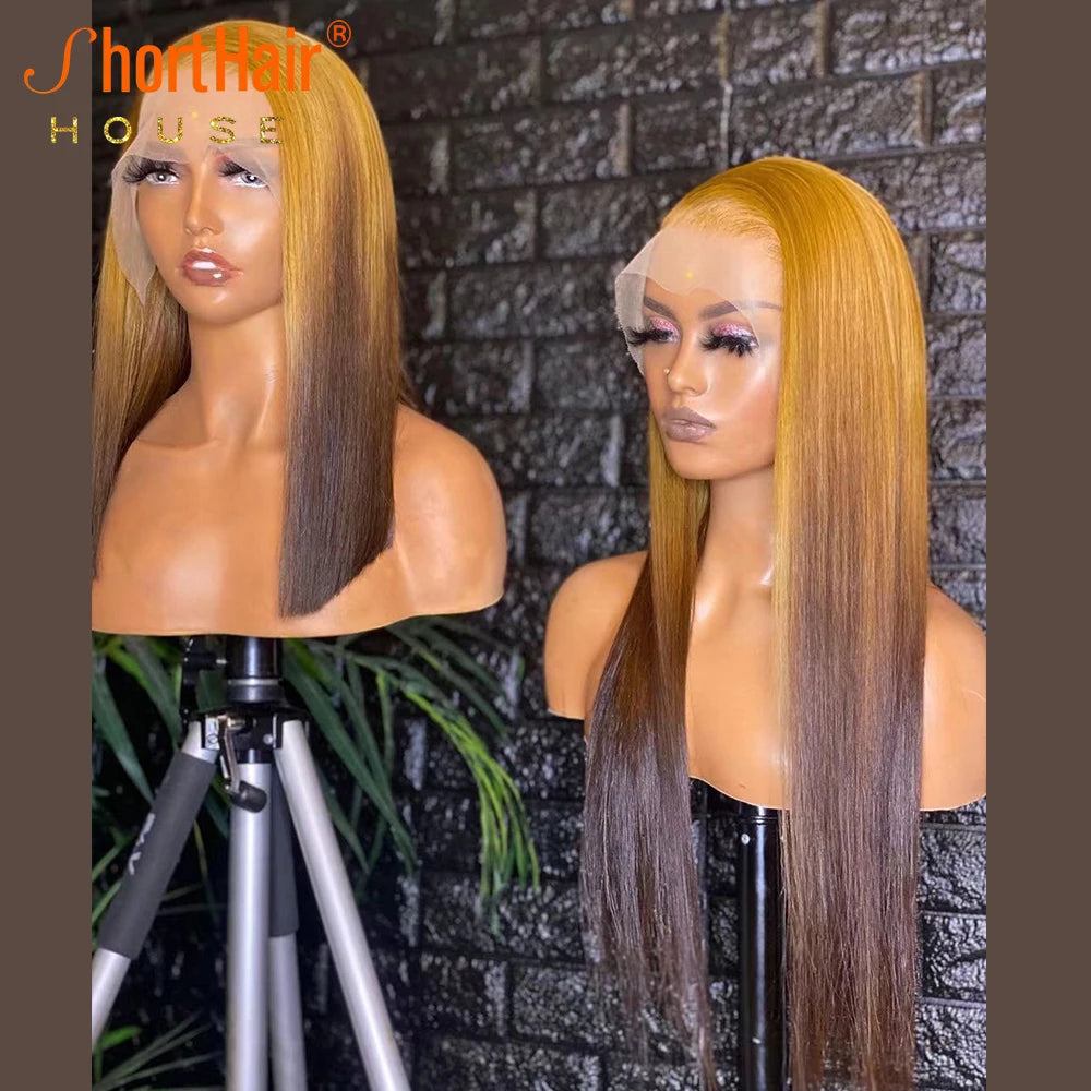 Lace Front Ombre Bone Straight Brazilian Human Hair