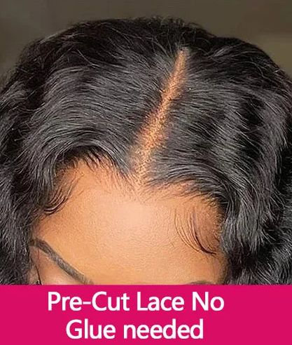 Glueless Lace Front Human Hair Water Wave Bob Wig