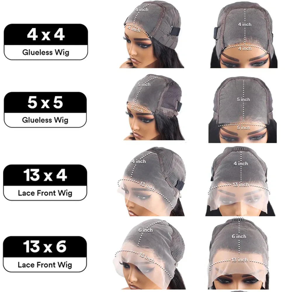 Glueless Lacefront Preplucked Human Hair Bone Straight Wig