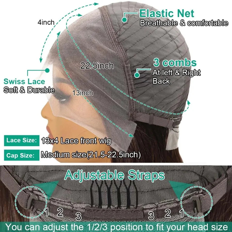 Brazilian human hair wig with lace front and preplucked style, JNETTE CHANEL Lace Front Pixie Cut wig displayed in the image.