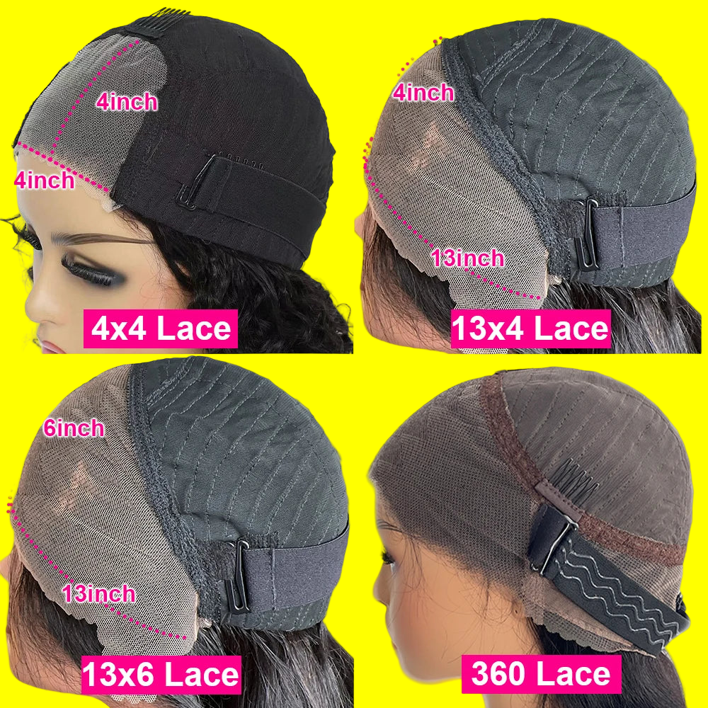 Glueless Transparent Lace Front Short Bob Human Hair Wigs