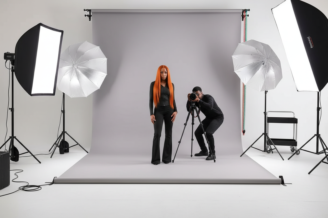 Lace Front HD Brazilian Human Hair Ginger Orange  Straight Wigs