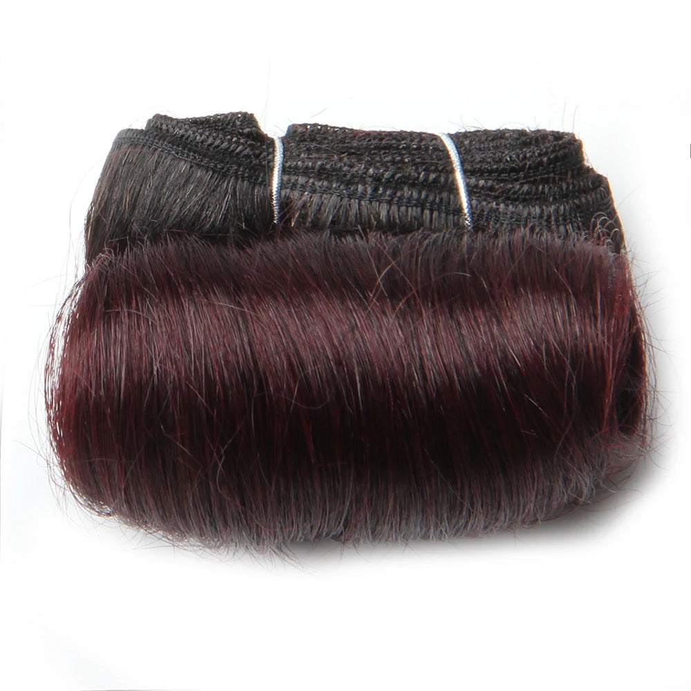 Brazilian Curly Human Hair Weave Bundles – Short-Length Remy Hair Extensions
