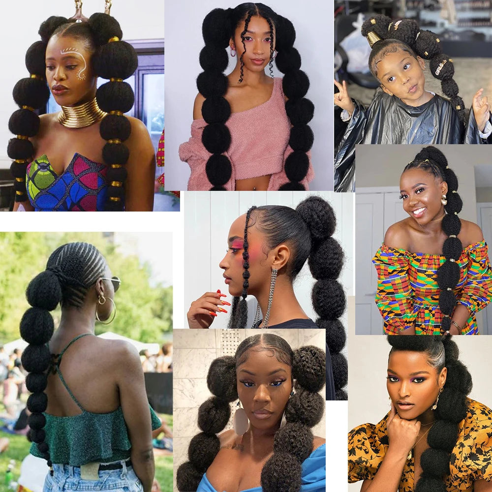 Synthetic Bubble Ponytail Drawstring