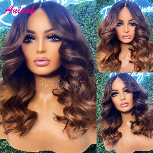 Glueless Lace Front  Pre Plucked Brazilian Remy Human Virgin Hair Wigs