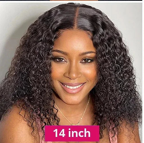 Glueless Lace Front Human Hair Water Wave Bob Wig