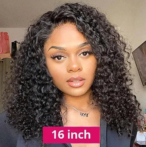 Glueless Lace Front Human Hair Water Wave Bob Wig