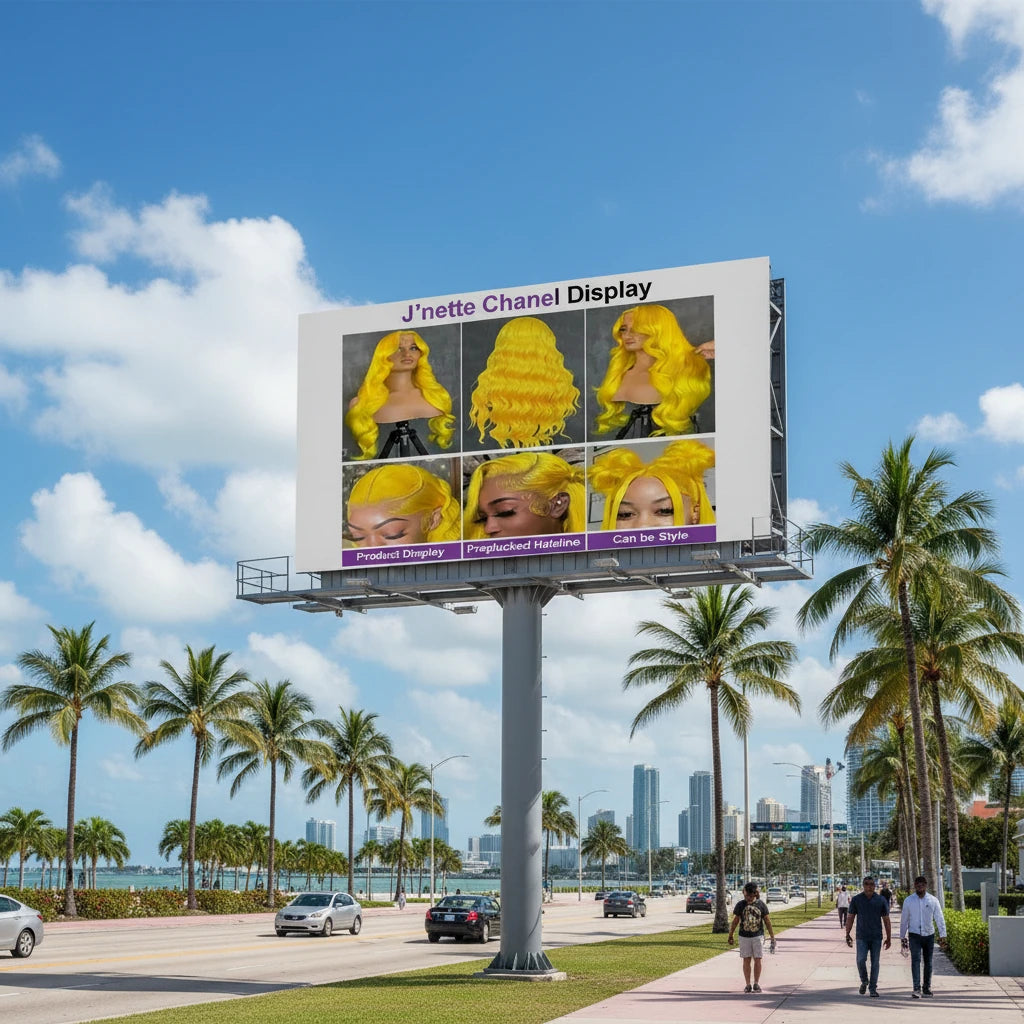 Lace Front Yellow Human Hair Body Wave Wig