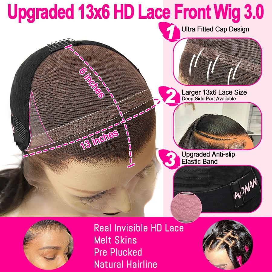 JNETTE CHANEL lace front HD pre-plucked chocolate brown human hair wig with natural hairline and soft, realistic texture.