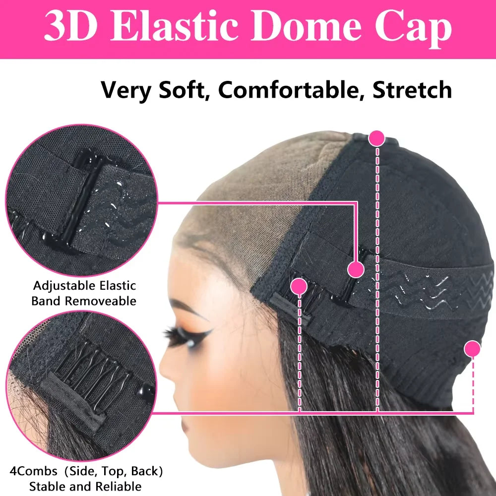 Glueless  Lace Front Pre Plucked  Virgin Human Hair Wigs
