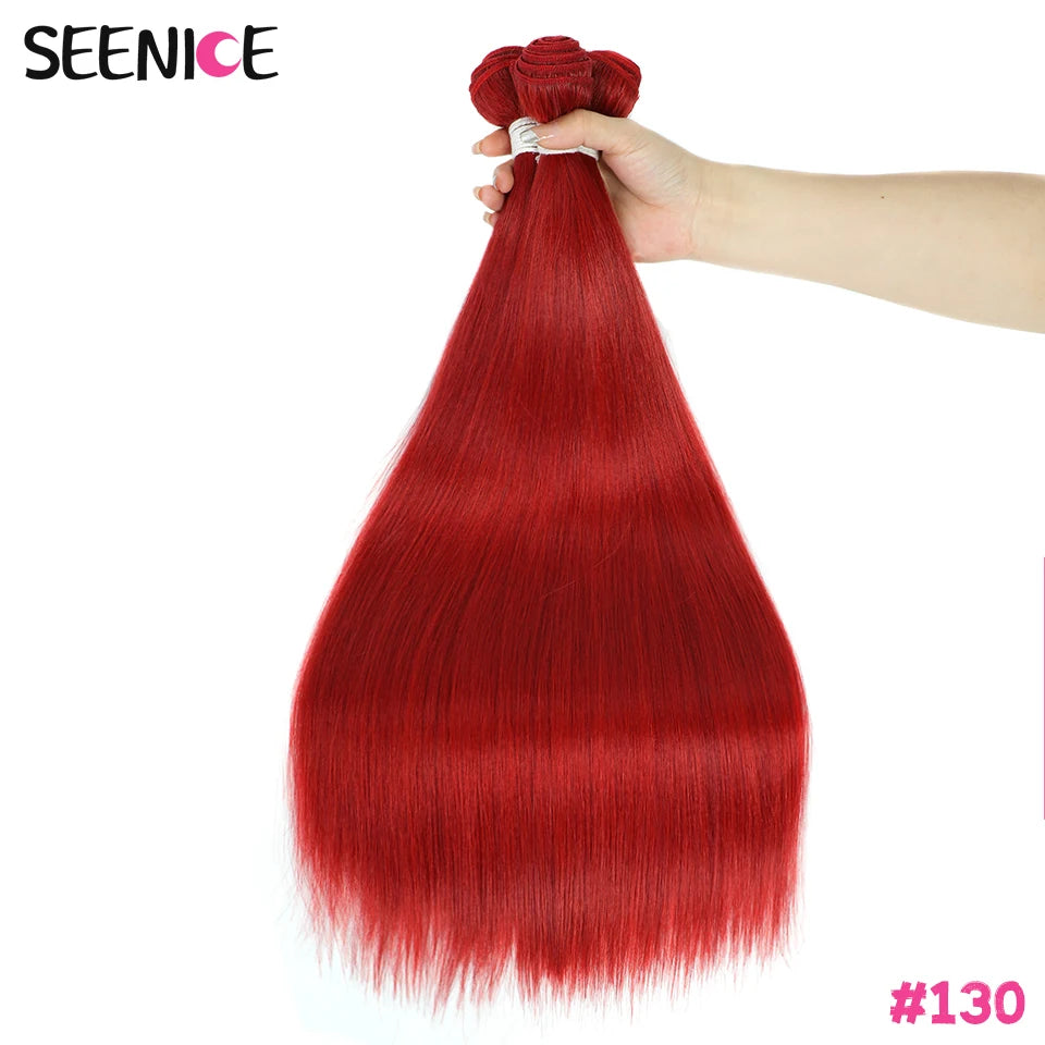 Straight Hair One-Piece Bundle – Heat-Resistant Synthetic Natural-Look Hair Weave Extensions