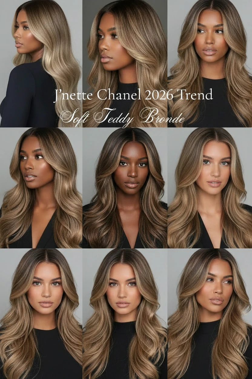 JNETTE CHANEL glueless synthetic heat-resistant lace front wig with natural hair texture and lace front for a seamless look.