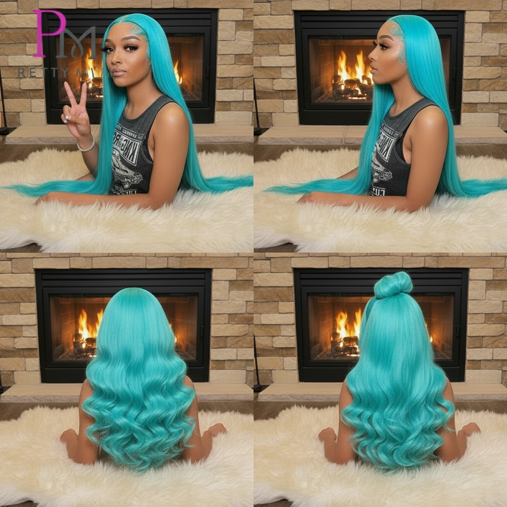 JNETTE CHANEL lace front pre-plucked body wave human hair wig with natural hairline and soft, wavy texture.