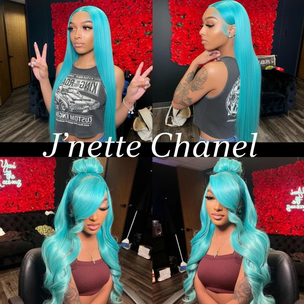 JNETTE CHANEL lace front pre-plucked body wave human hair wig with natural-looking lace and seamless hairline.