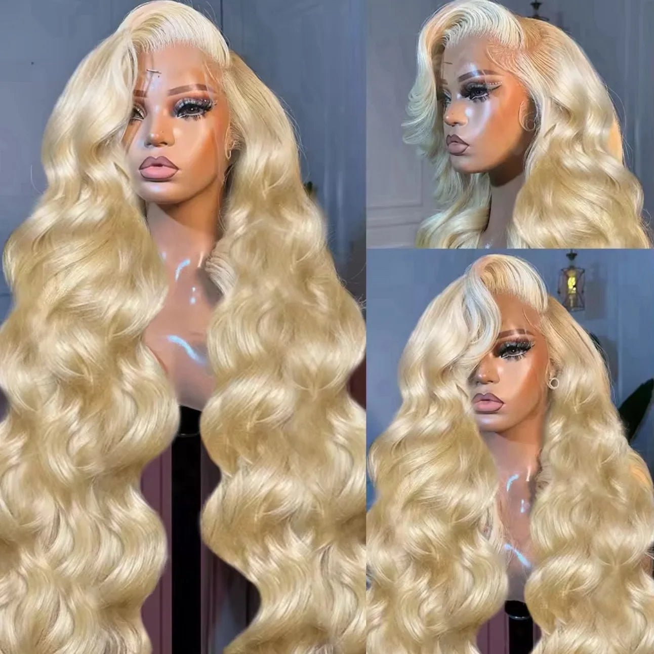 Glueless Lace Front HD Prepluck Synthetic Body Wave Wig