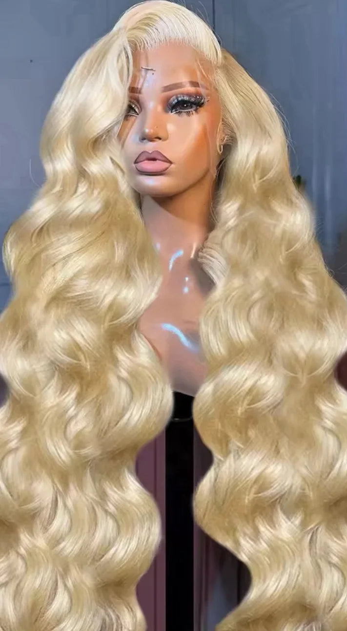 Glueless Lace Front HD Prepluck Synthetic Body Wave Wig