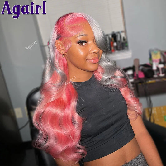 Transparent Pre-Plucked Lace Front Human Hair Body Wave Wig