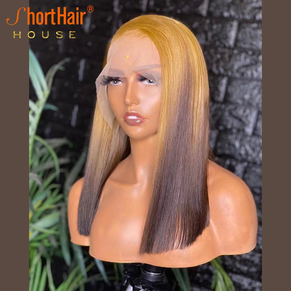 Lace Front Ombre Bone Straight Brazilian Human Hair