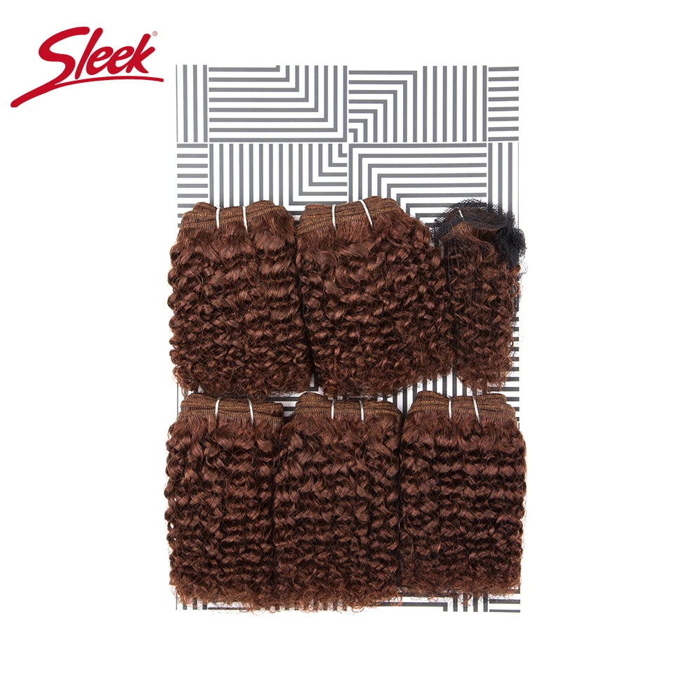 Short Indian Kinky Curly 5-Piece Bundle Set – Premium Remy Human Hair